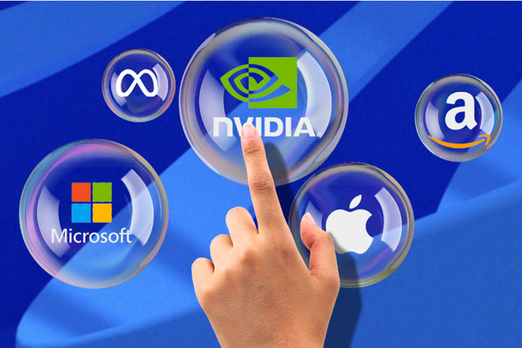 bubble, investor, saham, Nvidia, AI bubble, gelembung AI, gelembung dot-com, valuasi, bubble AI, NVIDIA, Artificial Intelligence, OpenAI, dot-com bubble, perusahaan AI, hype AI, Menerka Masa Depan 