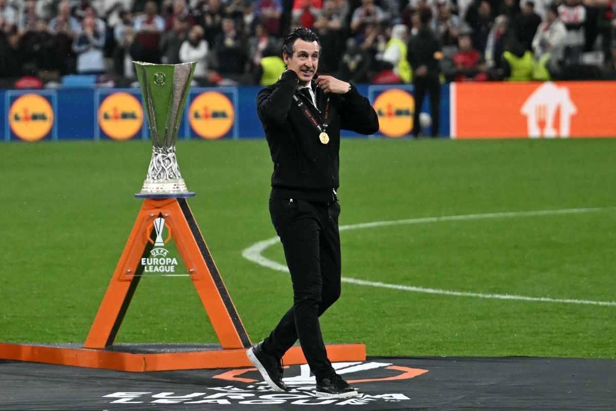 Liga Europa, Skor Freiburg vs Aston Villa, final Liga Europa, pelatih Aston Villa, Unai Emery, Unai Emery Rajai Liga Europa Usai Bawa Aston Villa Juara