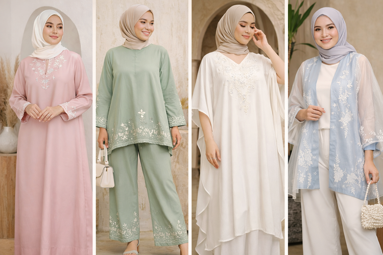 Lebaran 2026, embroidery, Tren Baju Lebaran 2026 Terbaru: Embroidery Jadi Favorit, Ini Modelnya, Embroidery Tampil Lebih Ringan, Warna Lembut Mendominasi, Model yang Banyak Dikeluarkan Brand Lokal, Mengapa Embroidery Minimalis Jadi Favorit?