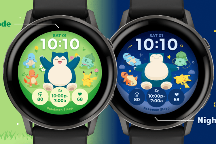 Pokemon, Pokemon Sleep, Snorlax, smartwatch, Pikachu, Garmin, Smartwatch Garmin Kini Punya Tema Pokemon