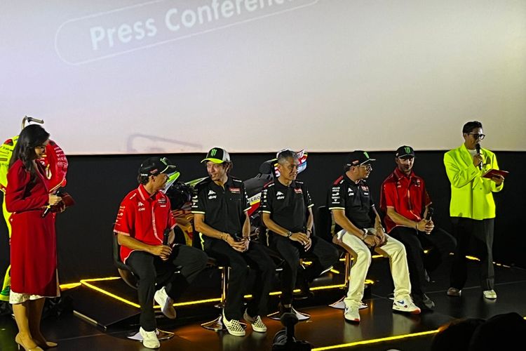 otomotif, Pertamina, kendaraan bermotor, motor, VR46 Racing Team, Rossi Datang ke Jakarta, Luncurkan Livery Khusus Buat MotoGP Mandalika