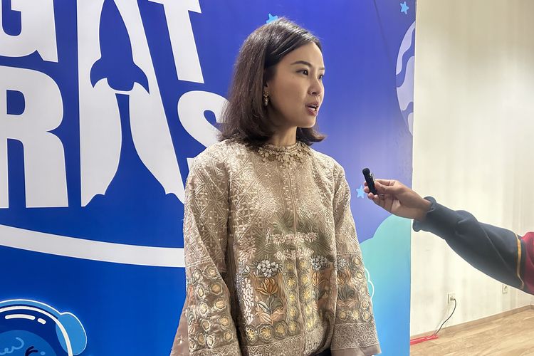 batik kawung, Jagat Literasi, Stephanie Riady, penampilan Stephanie Riady, busana stephanie riady, outfit stephanie riady, tandamata, Outfit Stephanie Riady di Perayaan HUT Ke-30 Kompas.com, Anggun dan Elegan