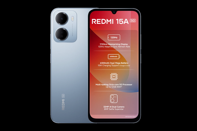 Redmi, Redmi 15A, Xiaomi, Redmi 15A Meluncur dengan Layar 120 Hz dan Baterai Jumbo