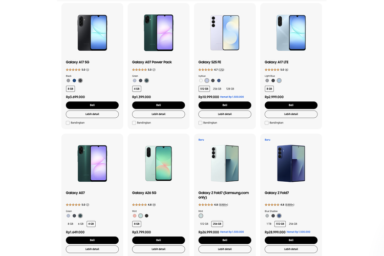 harga HP Samsung, Harga HP Samsung, harga hp Samsung desember, harga HP samsung 10 desember 2025, harga hp samsung galaxy z fold 7, harga hp samsung galaxy z flip 7, Daftar Harga HP Samsung 10 Desember 2025, HP Lipat Mulai Rp 16 Juta, Samsung Galaxy Z series, Samsung Galaxy S series, Samsung Galaxy A series, Cara beli HP Samsung online