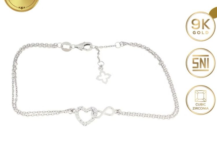 emas putih, gelang emas, gelang emas putih, Emas Putih, Gelang Emas, kado pernikahan, gelang emas kado, gelang emas putih wanita, rekomendasi gelang emas putih untuk kado pernikahan, emas untuk kado pernikahan, 6 Rekomendasi Gelang Emas Putih untuk Hadiah Pernikahan, 1. Semar Nusantara – Gelang Emas Gilvi Solitaire, 2. The Palace – Double Layer Love Infinity Bracelet, 3. UBS Gold – Gelang Inisial Alphagiv (White Gold), 4. Diamond &amp; Co – Diamond Love Ladies Bracelet, 5. Lulu Moissanite Jewelry – Jane Classic 4 Claw Tennis Bracelet, 6. The Palace – Baguette Bracelet (She Deserves the World Collection)