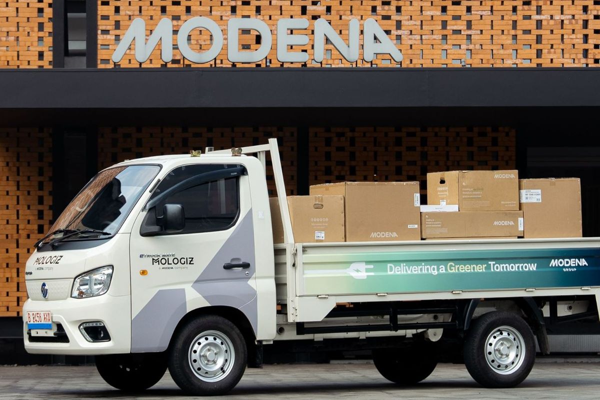 Modena, kendaraan listrik, Foton eTruck Mate, Pikap Listrik Foton eTruckMate Jadi Armada Baru Logistik Modena