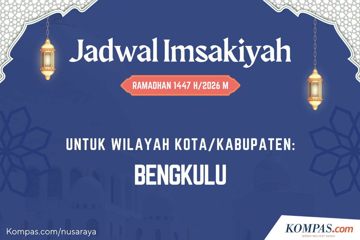 Ramadhan 2026, Jadwal Imsakiyah Bengkulu Lengkap Selama Ramadhan 2026