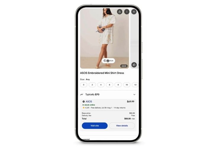 Google, Google Search, belanja online, Googling Foto Baju di Internet Kini Bisa Sekalian Dicoba Dipakai