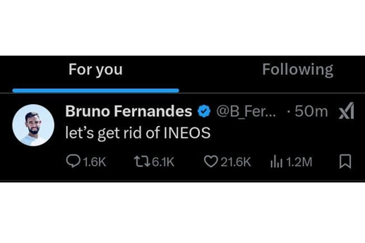Bruno Fernandes, MU vs Brighton, Piala FA, kapten MU, Akun X Kapten MU Bruno Fernandes Dibajak, Cuitkan: 