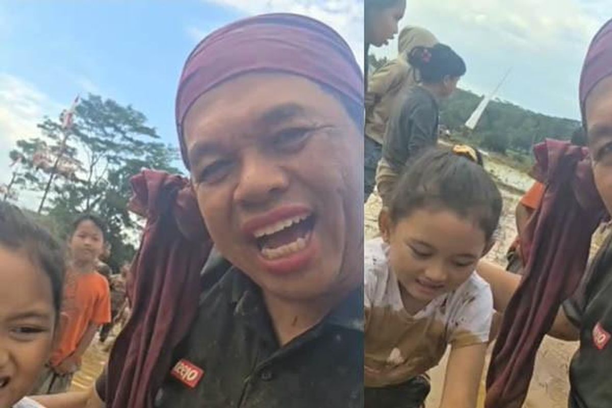 Dedi Mulyadi, gubernur jawa barat, lomba 17 agustus, dedi mulyadi ikut lomba panjat pinang, dedi mulyadi lomba agustusan, Ikut Lomba Agustusan, Dedi Mulyadi Dirias Putrinya Lipstik hingga Dijuluki 