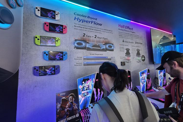 handheld, Switch 2, Steam Deck, game, AMD Ryzen Z2 Extreme, Game, MSI Claw, msi claw 8 ai, MSI Claw A8, handheld console, Melihat MSI Claw A8 di Computex 2025, Konsol Handheld Pesaing Nintendo Switch 2 dan Steam Deck, Warna ngejreng, Pakai prosesor AMD, Edisi Khusus Claw 8 AI+, Siap Bersaing dengan Switch 2 dan Steam Deck?