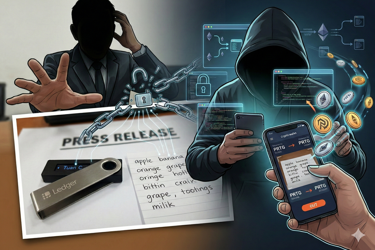 kripto, dompet kripto, Korea Selatan, Aparat Pamer Barang Sitaan, Kripto Rp 81 Miliar Ludes Disedot