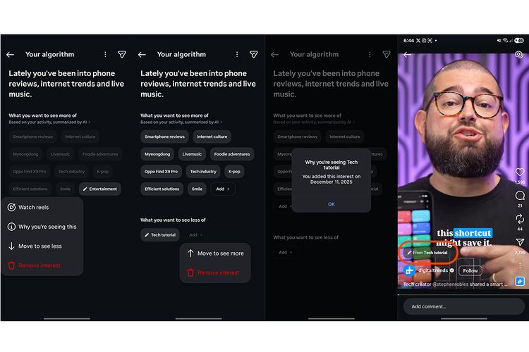 Instagram, Your Algorithm, Android, aplikasi, instagram, sosial media, fitur instagram, algoritma instagram, atur algoritma ig, Fitur 