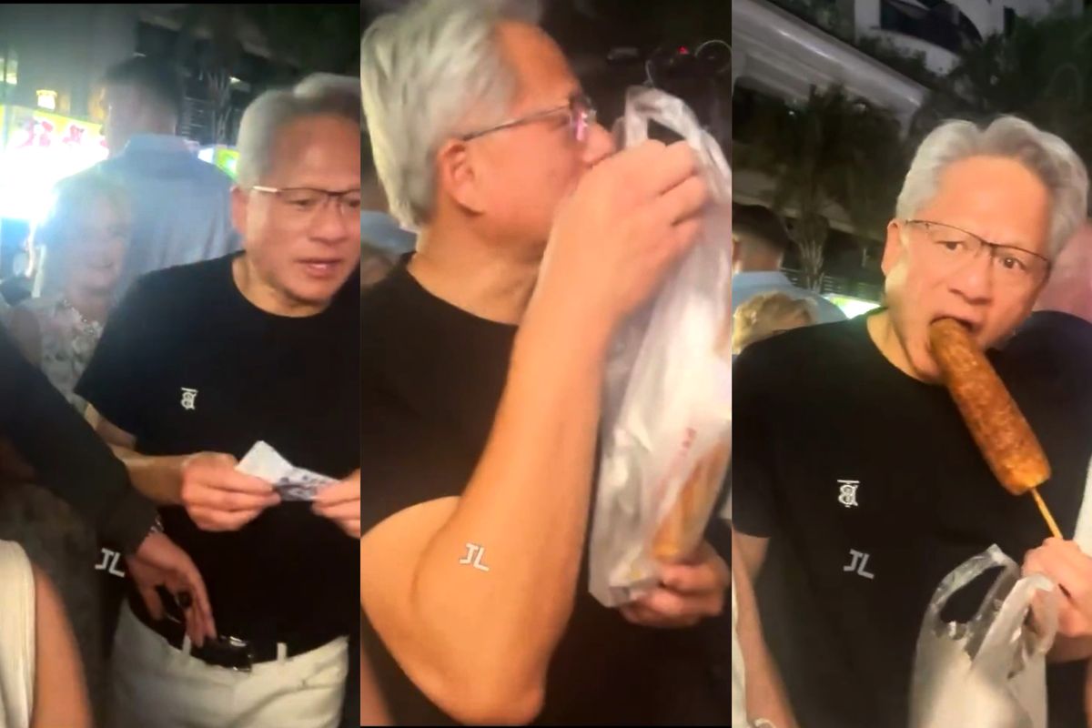 jagung bakar, Taipei, Jensen Huang, Viral Video Bos Nvidia Ingin 