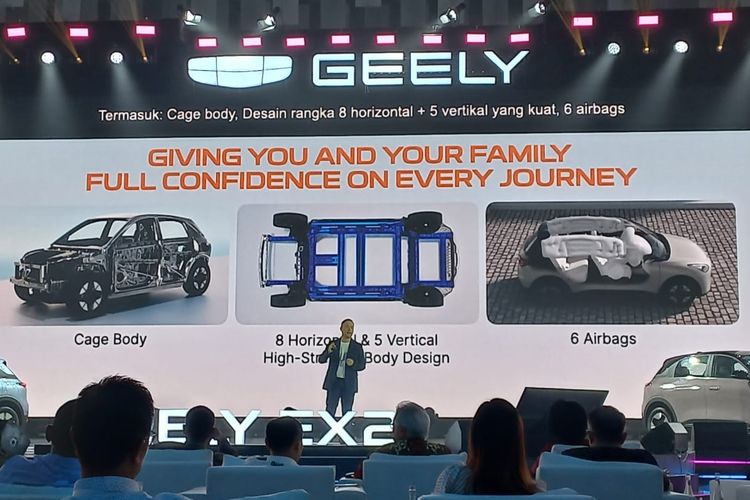 Geely, Geely Auto Indonesia, mobil listrik, Modal Geely EX2 Bersaing di Segmen Mobil Listrik Rp 200 Jutaan