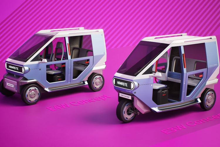 kendaraan listrik, mobilitas mikro, Kendaraan listrik, kolaborasi TVS Hyundai, E3W E4W, TVS dan Hyundai Kembangkan Kendaraan Listrik untuk Mobilitas Mikro
