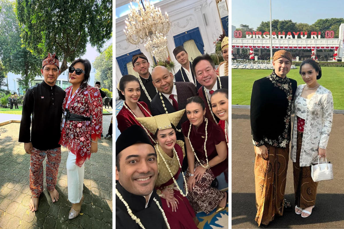 Velove Vexia, Raffi Ahmad, Nagita Slavina, Iko Uwais, Happy Salma, Wulan Guritno, Nicholas Saputra, istana merdeka, Ario Bayu, Audy Item, Verrell Bramasta, wastra nusantara, upacara 17 agustus 2025, HUT ke-80, upacara kemerdekaan indonesia, Gaya 14 Selebritas di Upacara HUT Ke-80 RI di Istana Merdeka, Ada Nicholas Saputra, 1. Nicholas Saputra, 2. Rossa, 3. Isyana Sarasvati, 4. Cakra Khan, 5. Wulan Guritno, 6. Ario Bayu, 7. Kirana Larasati, 8. Velove Vexia, 9. Verrell Bramasta, 10. Raffi Ahmad, 11. Nagita Slavina, 12. Happy Salma, 13. Iko Uwais , 14. Audy Item