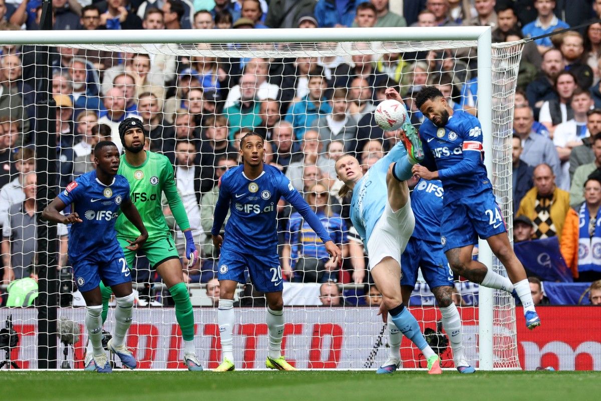 Piala FA, Chelsea, Man City, Chelsea vs Man City, Manchester City, Erling Haaland, Hasil HT Chelsea Vs Man City 0-0, Gol Erling Haaland Dianulir Wasit