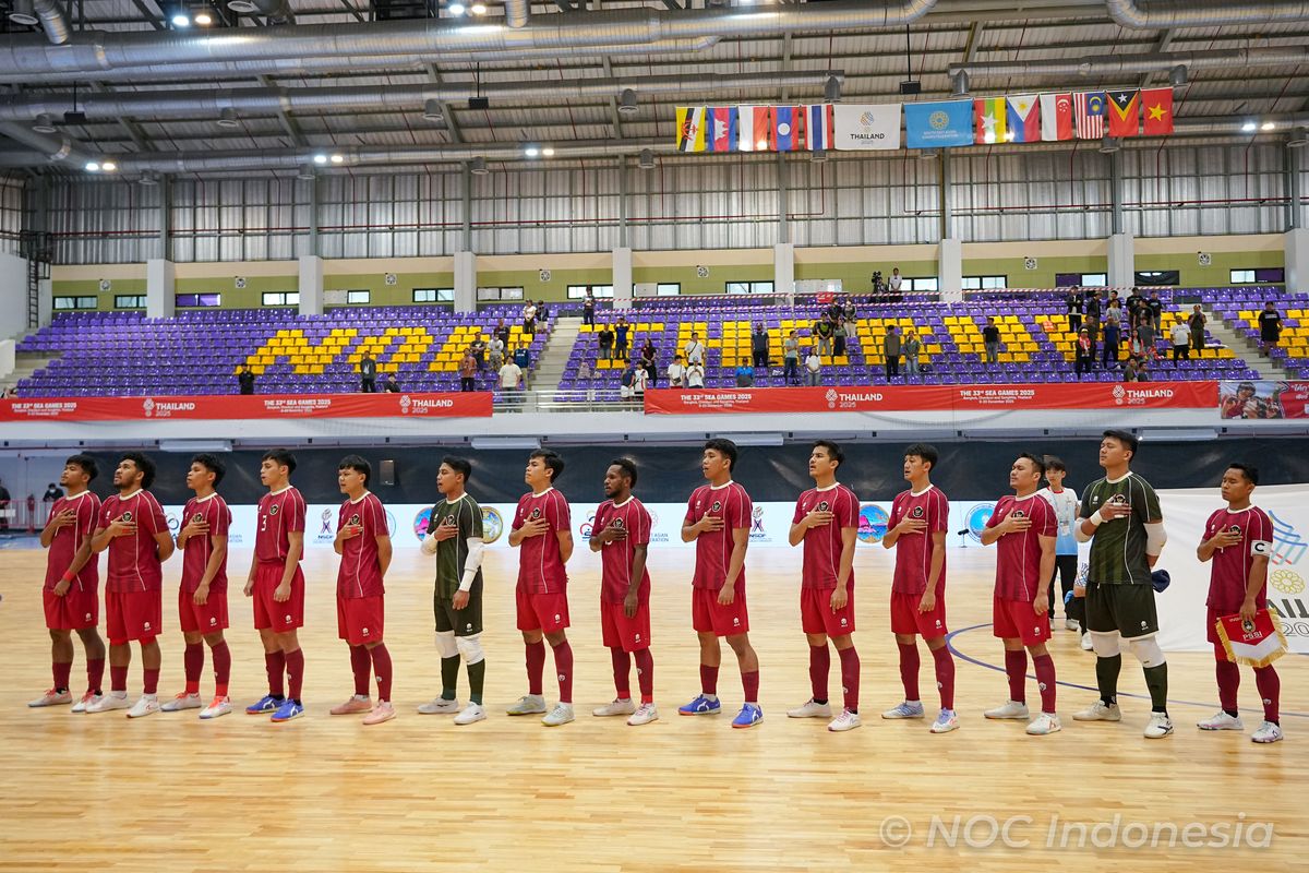 Timnas Futsal Indonesia vs Thailand, Timnas Futsal Indonesia, Hector Souto, Hasil HT Timnas Futsal Indonesia Vs Thailand 2-0, Garuda Memimpin Tuan Rumah