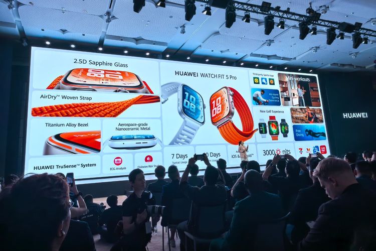 Huawei, Huawei Watch Fit 5, smartwatch, Huawei Watch Fit 5 Pro, Huawei Watch Fit 5 dan Fit 5 Pro Rilis Global, Layar Luas dan Sensor Lebih Akurat