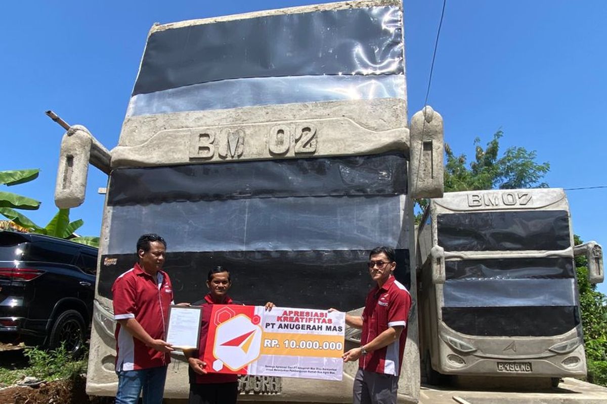 Agra Mas, PO Agra Mas, Wonogiri, Rumah Bentuk Bus di Wonogiri Dapat Bantuan Rp 10 Juta dari PO Agra Mas