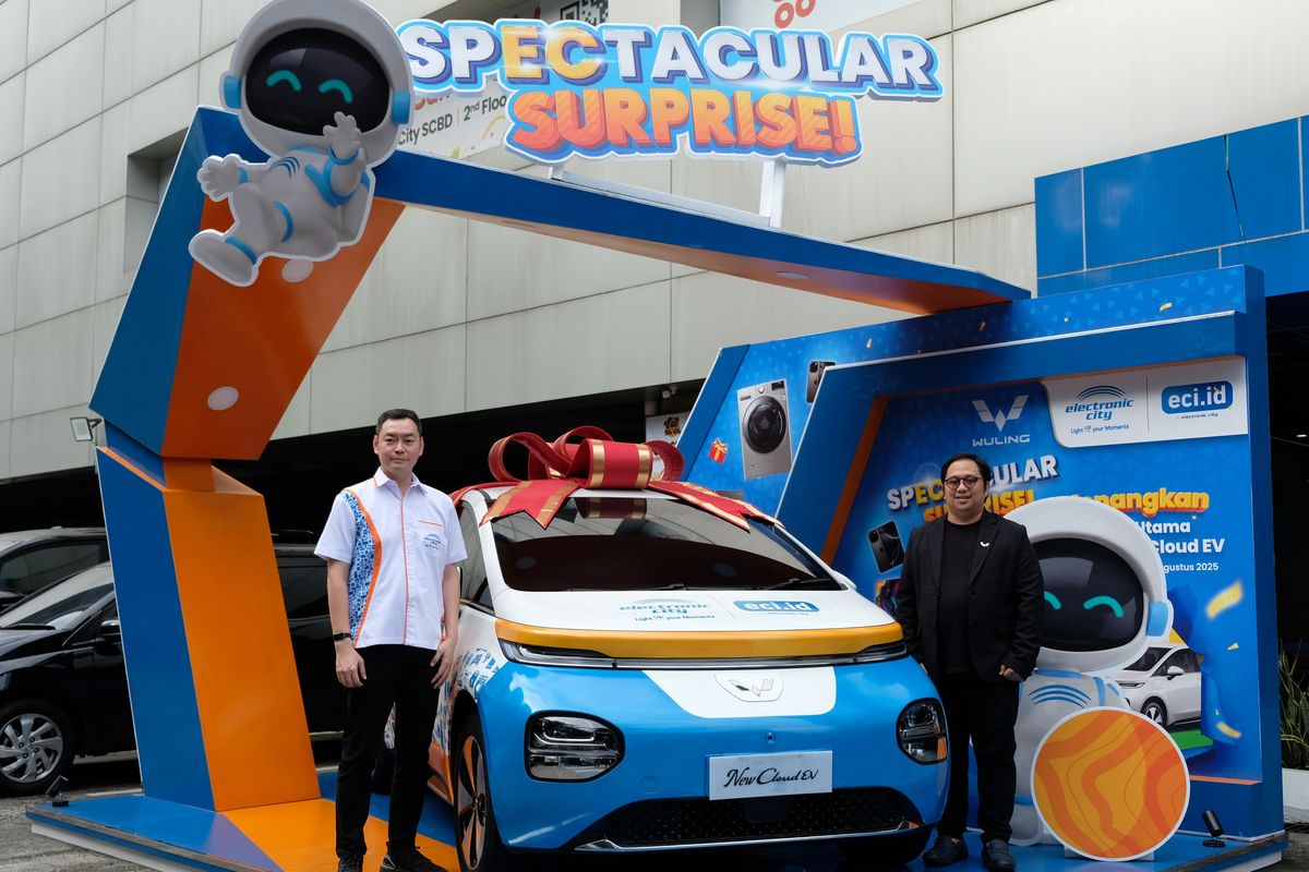 Wuling, Electronic City, Cloud EV, undian, Wuling Cloud EV, cloud ev, Kolaborasi Wuling dan Electronic City, Belanja Elektronik Dapat Cloud EV