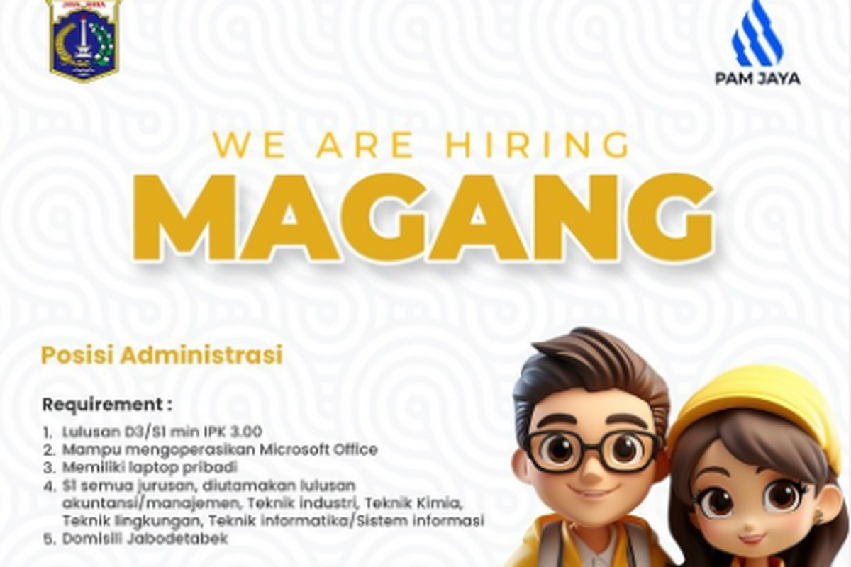 pelayanan publik, PAM Jaya, program magang, program magang PAM Jaya, cara mendaftar program magang PAM Jaya, program magang PAM Jaya 2025, PAM Jaya Buka Program Magang untuk Generasi Muda, Fokus di Bidang Administrasi
