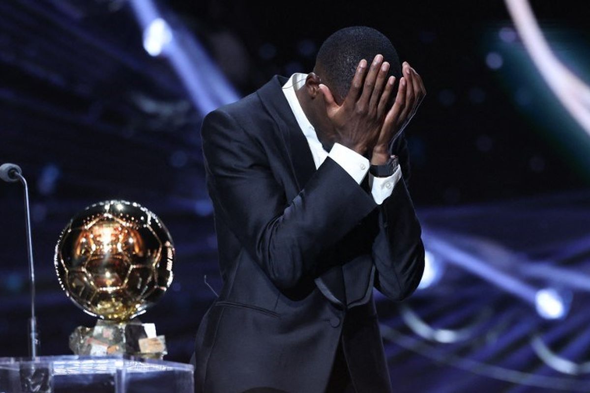 Paris Saint-Germain, Ousmane Dembele, Ballon d'Or, Lamine Yamal, Ballon d'Or 2025, Di Balik Tangis Ousmane Dembele Sang Peraih Ballon d'Or 2025