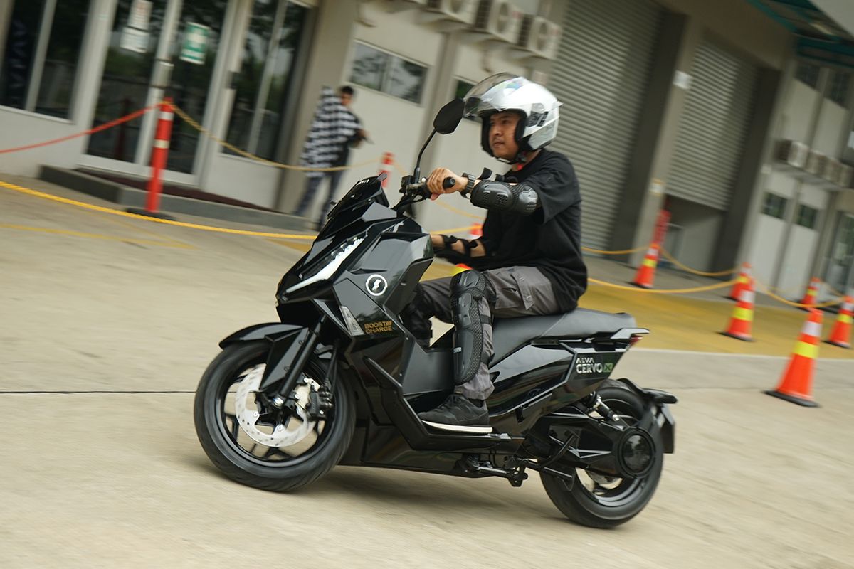 Alva Cervo, Cervo, Test ride, motor listrik ALVA, ALVA CERVO, Alva Cervo X, Impresi Awal Coba Motor Listrik Alva Cervo X