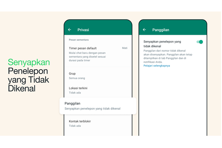 WhatsApp, Silence Unknown Callers, last seen, chat, mention, mute, status online WA, Mau, 1. Aktifkan Silence Unknown Callers, 2. Sembunyikan status online dan last seen WA, 3. Matikan centang biru, 4. Atur notifikasi grup hanya untuk mention, 5. Mute notifikasi