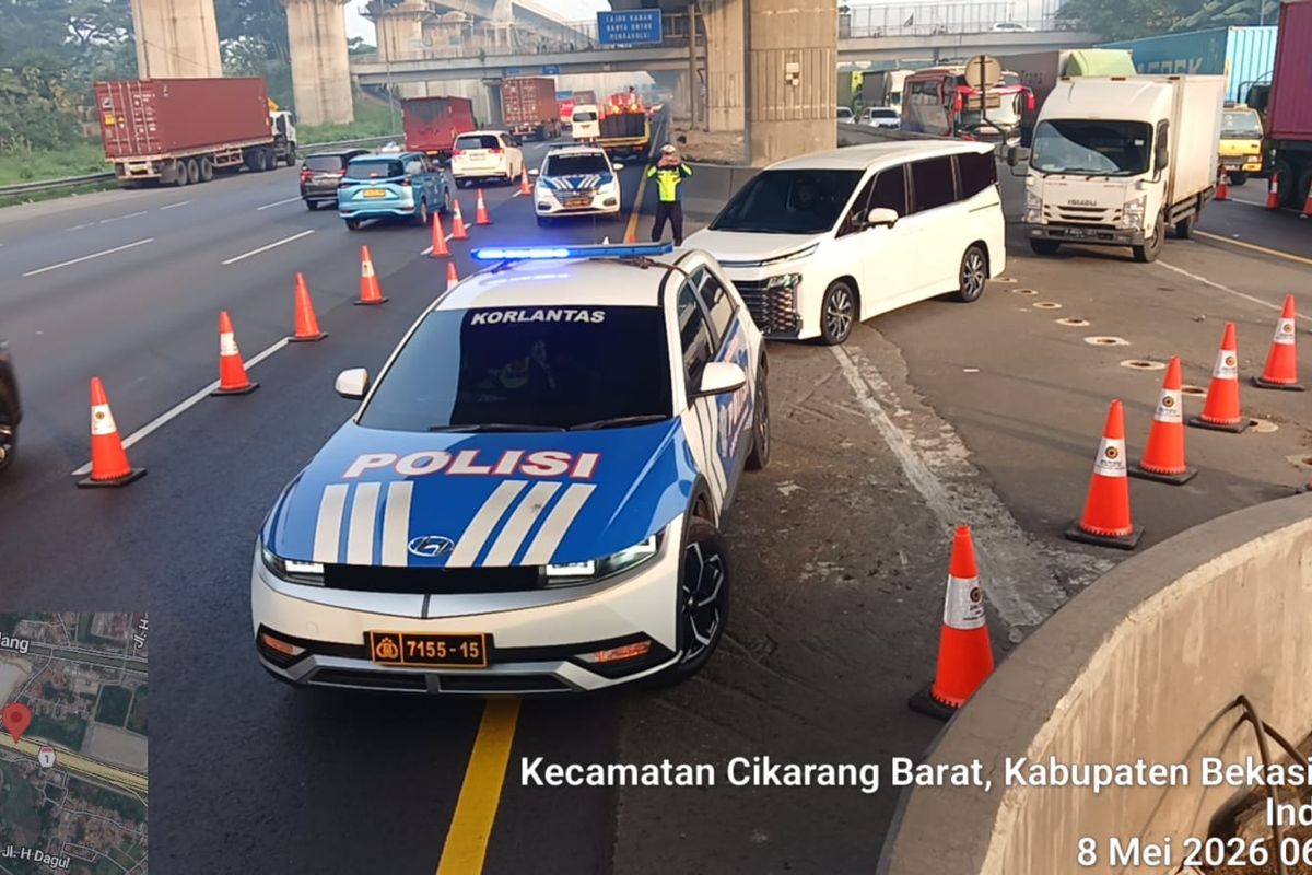 Jasa Marga, contraflow, rekayasa lalu lintas, Tol Jakarta-Cikampek, Jasa Marga Terapkan Contraflow Situasional di Tol Jakarta-Cikampek