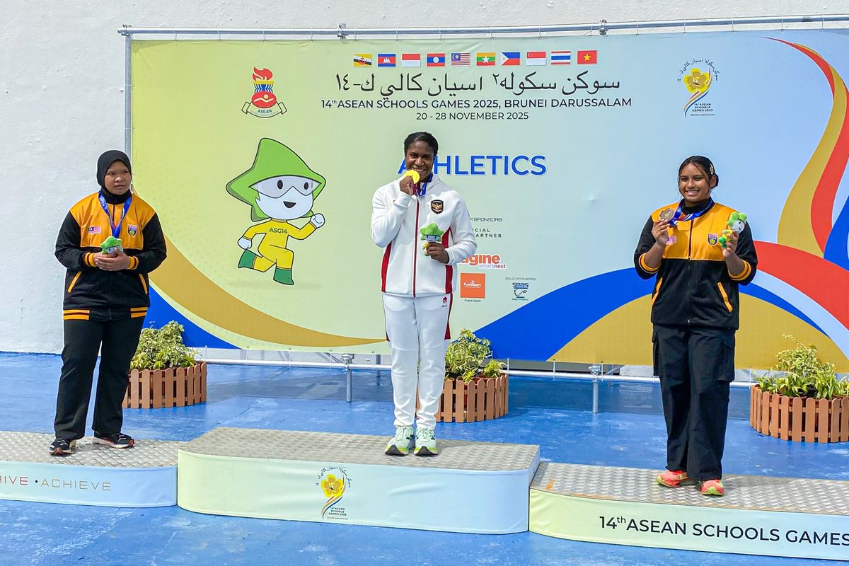 PASI, Papua Athletics Center, ASEAN School Games 2025, lina hisage, Lina Hisage Pecahkan Rekornas Tolak Peluru U18 dan Raih Emas di ASG 2025