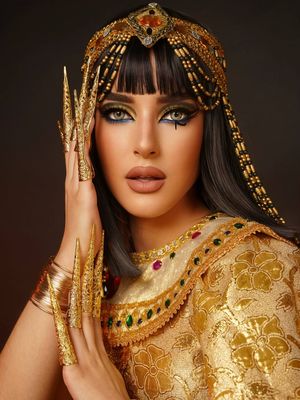 Tasya Farasya, Farra Jaidi, makeup Cleopatra, tasya farasya, tren tiktok 2025, makeup cleopatra, tren cleopatra, cleopatra makeup tiktok, tren makeup cleopatra, Tren Makeup Cleopatra Ramai di TikTok, Fokus pada Riasan Area Mata, 1. Cat eye dan simbol, 2. Fokus pada riasan di area mata, 3. Eyeliner tebal, 4. Lipstik berwarna gelap, 5. Pakai head piece