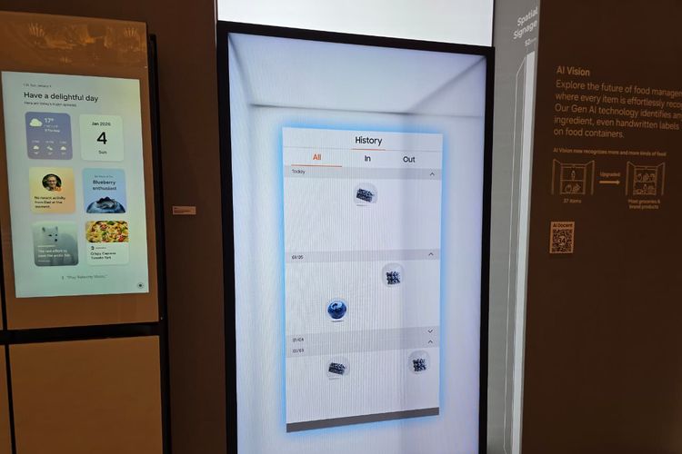 Samsung, CES 2026, The First Look 2026, Samsung Umumkan Bespoke AI Referigerator Familiy Hub, Kulkas Pintar yang Bisa Buka-tutup Sendiri