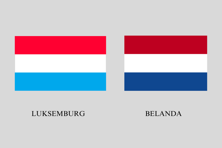 Daftar Bendera Negara yang Terlihat Mirip, Ada Indonesia dan Monako, 1. Indonesia dan Monako, 2. Luksemburg dan Belanda, 3. Rusia, Slovenia, dan Slowakia, 4. Australia dan Selandia Baru, 5. Rumania dan Chad, 6. Senegal dan Mali