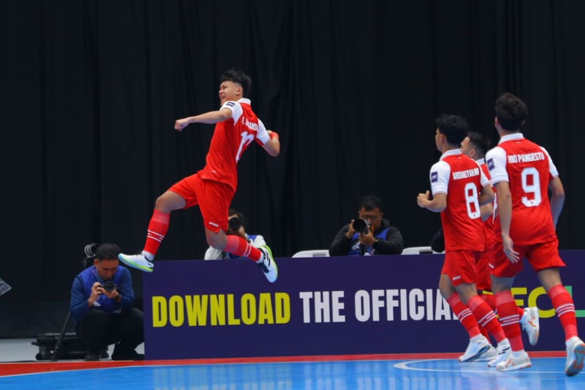 Timnas Futsal Indonesia, Piala Asia Futsal, Timnas Futsal Indonesia vs Kirgistan, Hasil HT Timnas Futsal Indonesia Vs Kirgistan 2-1: Penalti Firman Bawa Garuda Balikkan Keadaan