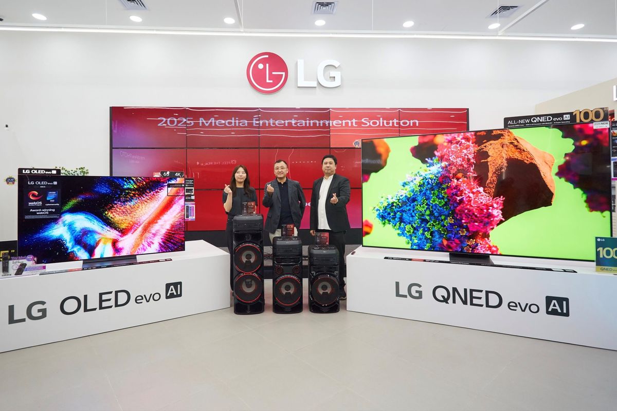 speaker, Dolby Vision, Dolby Atmos, Speaker, sinematik, LG Perkenalkan Koleksi TV Premium dan Speaker Terbaru 2025, Usung Prosesor AI dan Audio Imersif, OLED evo C5: Hiburan berkualitas dalam desain tipis, QNED evo: LED TV dengan warna lebih hidup dan smart features canggih, Personalisasi hiburan semakin pintar dengan AI Magic Remote, LG xboom: Speaker revolusioner serba bisa untuk pesta dan hiburan 