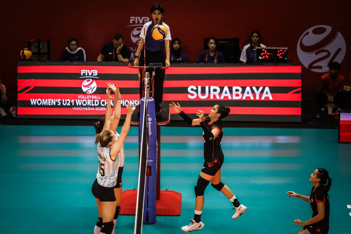 Indonesia, voli, timnas, Kejuaraan Dunia Voli Putri U21 FIVB 2025, Kejuaraan Dunia Voli Putri U21: Kekalahan dari Argentina Tak Halangi Langkah Indonesia ke 16 Besar