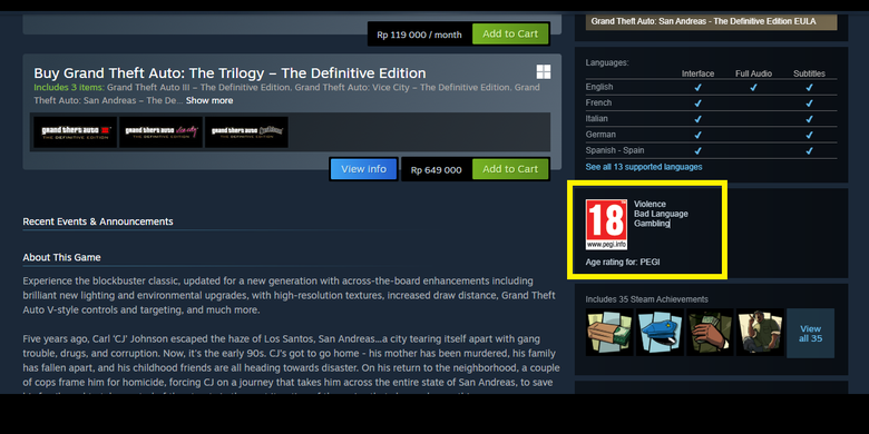 rating, usia, game, Steam, Komdigi, Ada Kejanggalan Klasifikasi Usia, Steam Hapus Label Rating IGRS di Sejumlah Game