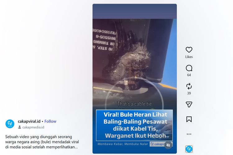 Wings Air, baling-baling pesawat, Aircraft Maintenance Manual, cable ties, Video Viral Baling-baling Pesawat Wings Air Diikat Cable Tie, Maskapai Beri Penjelasan