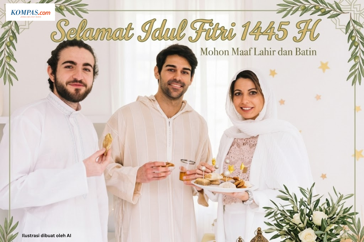 Lebaran, Idul Fitri, prompt AI, 20 Prompt AI untuk Bikin Ucapan Idul Fitri dengan Foto Keluarga
