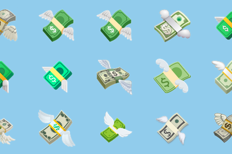 emoji, 10 Emoji Ini Sering Disalahartikan, Berikut Makna Sebenarnya, Emoji cat kuku (Nail Polish), Emoji angin berhembus (Dashing Away), Wajah terbalik (Upside-down Face), Wajah Menahan (Persevering Face), Wanita dengan tangan ke samping (Woman Tipping Hand), Wajah garis putus-putus (Dotted Line Face), Uang dengan sayap (Money with Wings), Wajah mengantuk (Sleepy), Wajah ketakutan (Fearful Face), Orang dipijat (Person Getting Massage)