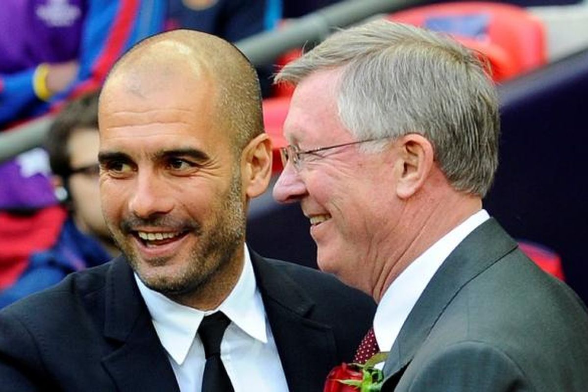 Sir Alex Ferguson, Pep Guardiola, Manchester United, Man United, Bayern Muenchen, Man City, Inter Milan, Liga Champions, Dari Wembley 2011 hingga Pesan Suara 2026: Kisah Pep dan Ferguson