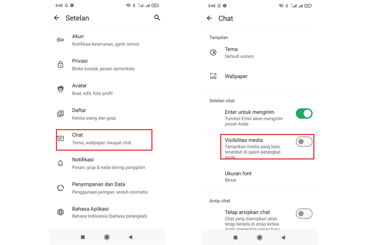 cara menonaktifkan download otomatis di WhatsApp, Cara mematikan unduhan otomatis di WhatsApp, Matikan Fitur WhatsApp Ini dan Memori HP Bakal Lebih Lega, 1. Menonaktifkan penyimpanan otomatis WhatsApp ke galeri Android, 2. Menonaktifkan download otomatis WhatsApp Android, 3. Menonaktifkan penyimpanan otomatis WhatsApp ke galeri iPhone, 4. Menonaktifkan download otomatis WhatsApp iPhone