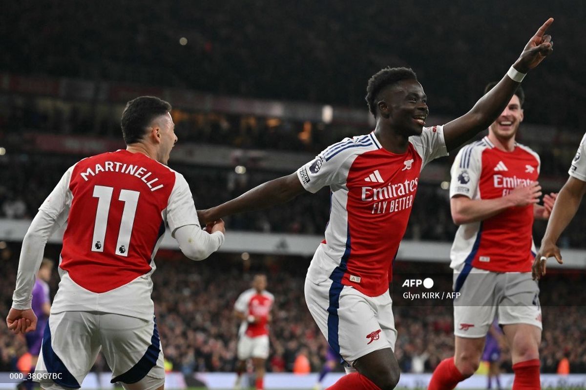 Liga Inggris, Arsenal, Mikel Arteta, Nottingham Forest, Klasemen Liga Inggris, bukayo saka, Arsenal Vs Nottingham Forest, pelatih arsenal, kick-off arsenal, Arsenal Vs Nottingham Forest: Arteta Pastikan Saka Masih Absen