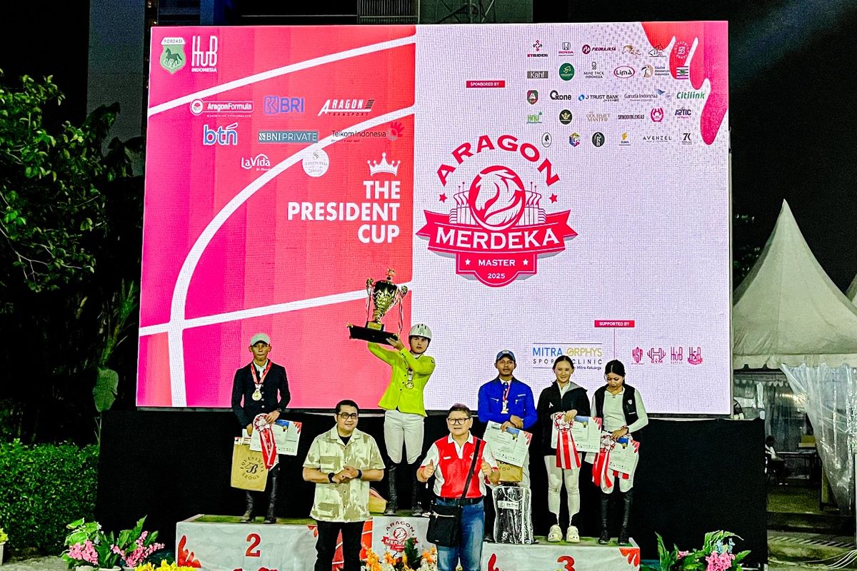 equestrian, Berkuda, Atlet berkuda, aragon merdeka master, Kejuaraan Berkuda Piala Presiden 2025, Nusrtdinov Zayan Tampil Apik Jelang Asian Youth Games