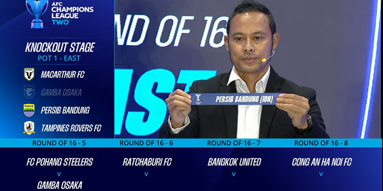 ACL 2, Persib, Indonesia, Persib Bandung, Ratchaburi FC, AFC Champions League Two, ACL 2 2025-2026, Hasil Drawing 16 Besar ACL 2 2025-2026: Persib Lawan Ratchaburi FC