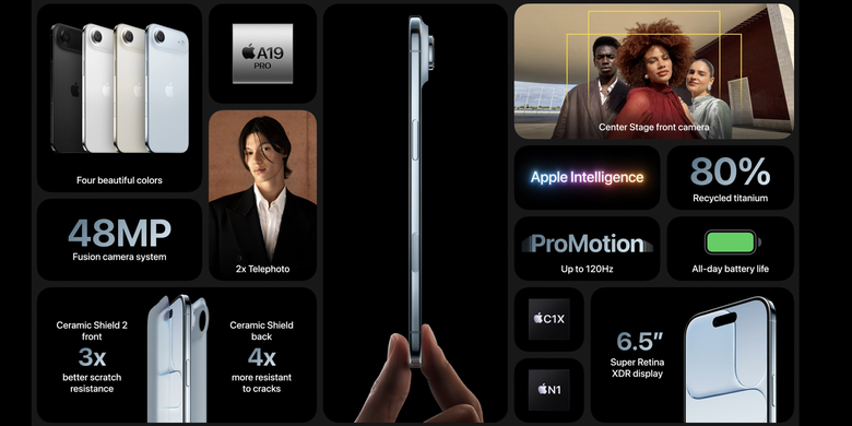 apple, iPhone 17, iPhone 17 Air, harga iPhone 17, harga iphone 17 air, spesifikasi iphone 17, spesifikasi iPhone 17 Air, iPhone 17 dan iPhone 17 Air Resmi Dirilis, Lebih Tangguh dan Modul Kamera Horizontal