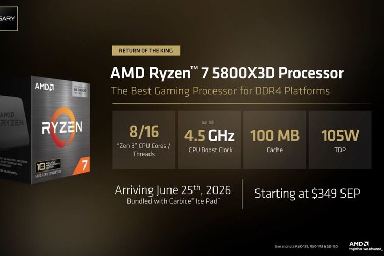 Ryzen 7 5800X3D, Ryzen 7 7700X3D, Radeon RX 9070 GRE, AMD Luncurkan Tiga Produk Baru Rasa Lama, Ada CPU Rilisan 2022