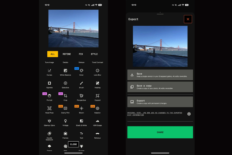 Snapseed, update, Aplikasi Edit Foto Snapseed Bangkit Lagi, Kini Punya Kamera Film dan UI Baru